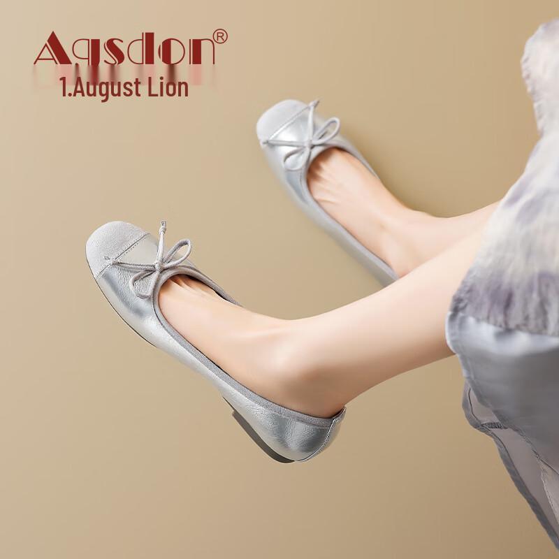 Agsdon Women s Sweet Bowknot Loafers 39