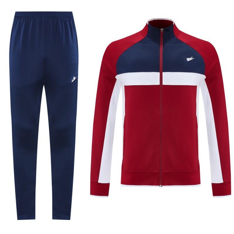AJ Tracksuit Set Long Zip Football Training Suit No Team Men Women Sportswear