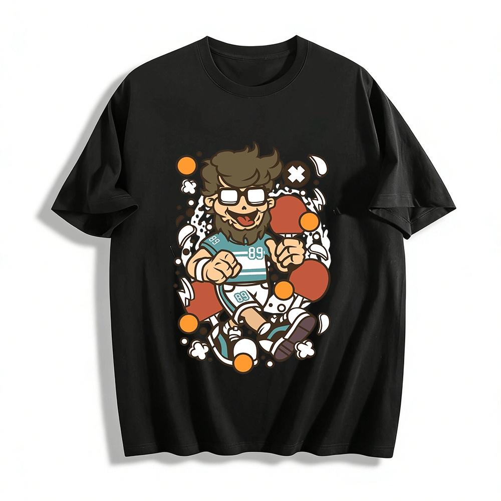 

Table Tennis Fan No.89 Graphic Print Unisex Casual T-Shirt Pure cotton T-shirt XXS