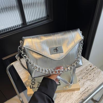 Mode Textur Achseltasche Damen neue trendige Frühling und Sommer Kette Umschlag kleine quadratische Tasche einzelne Schulter Umhängetasche