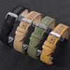 20mm 22mm Vintage Nylonový Řemínek k Hodinkám Ručně vyráběný Řemínek Černý Khaki Zelený S Rychloupínáním pro Samsung pro Muže a Ženy