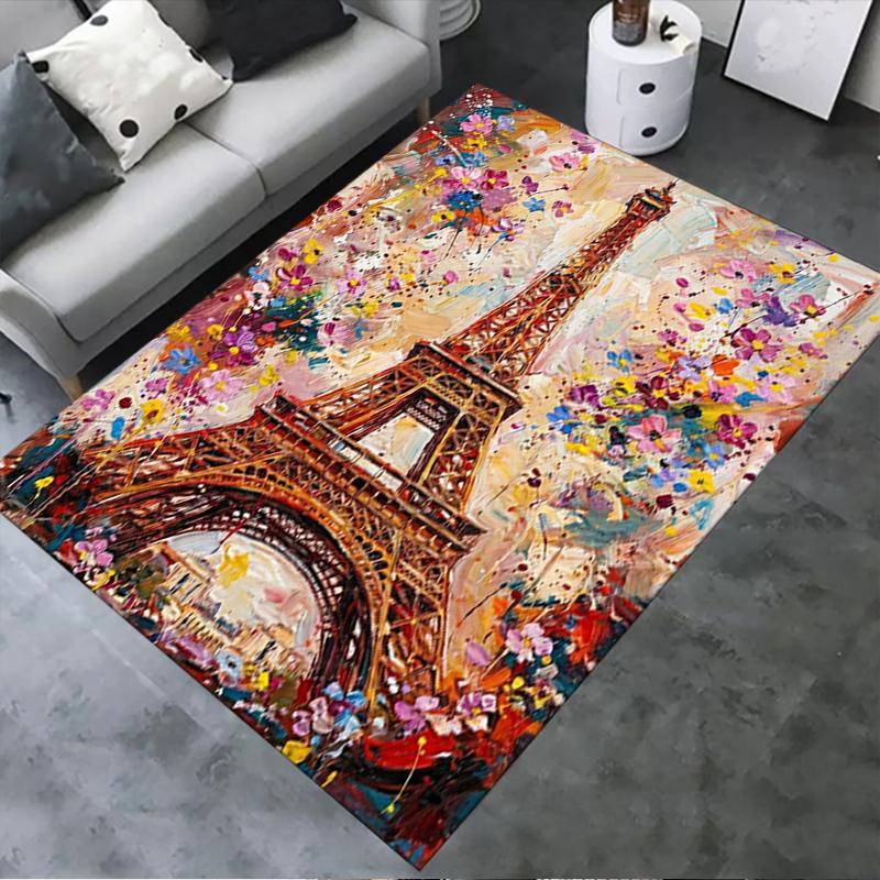 2025 New Paris Eiffel Tower Carpet Rug for Living Room Bedroom Home Sofa Decoration,Kids play Non-slip Floor Mat98