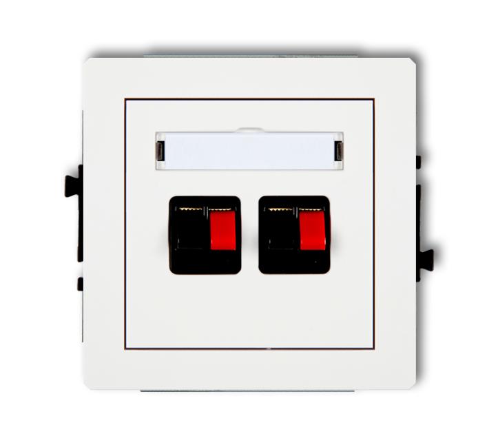 Deco Double Speaker Socket White Dgg-2