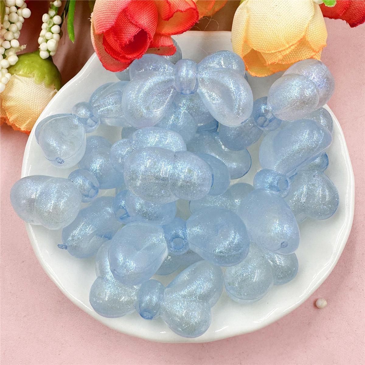 

Бусины-бабочки ручной работы для изготовления ювелирных изделий для волос с отверстием для ожерелья, серег, модные около 16 мм * 27 мм, акриловые аксессуары для самостоятельного изготовления бисера, 20 шт./компл. синий