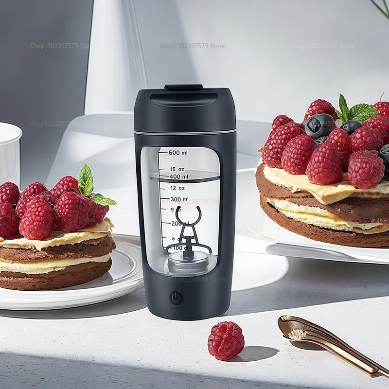 500ml USB Electric Portable Automatic Vibrating Cream Bottle, Rechargeable Vibrating Cup Sports Fitness Protein Powder Mix Cup