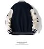 Men's Retro Embroidered College-Style Baseball Jacket - Spring/Autumn Trendy Pilot Jacket for Couples