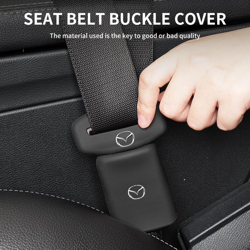 4PCS Silicone Car Seat Belt Buckle Clip Covers Front Seat Accessories For Mazda 2 3 5 6 CX5 MX-5 CX7 CX3 CX-30 CX-50 MX-30 IUE2