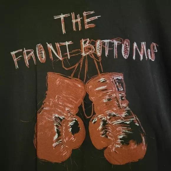 Подарок для фанатов The Front Bottoms Черная футболка Хлопок Все размеры Унисекс футболка XXL