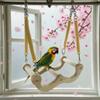 Wear Resistant Wood Bird Swing Chew-resistant Parrot Play Rack Bird Training Stand  Bird Enrichment
