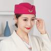 Women's Hat Ceremonial Guard Drum Team Performance Dance Hat Band Uniform Flight Attendant Beret