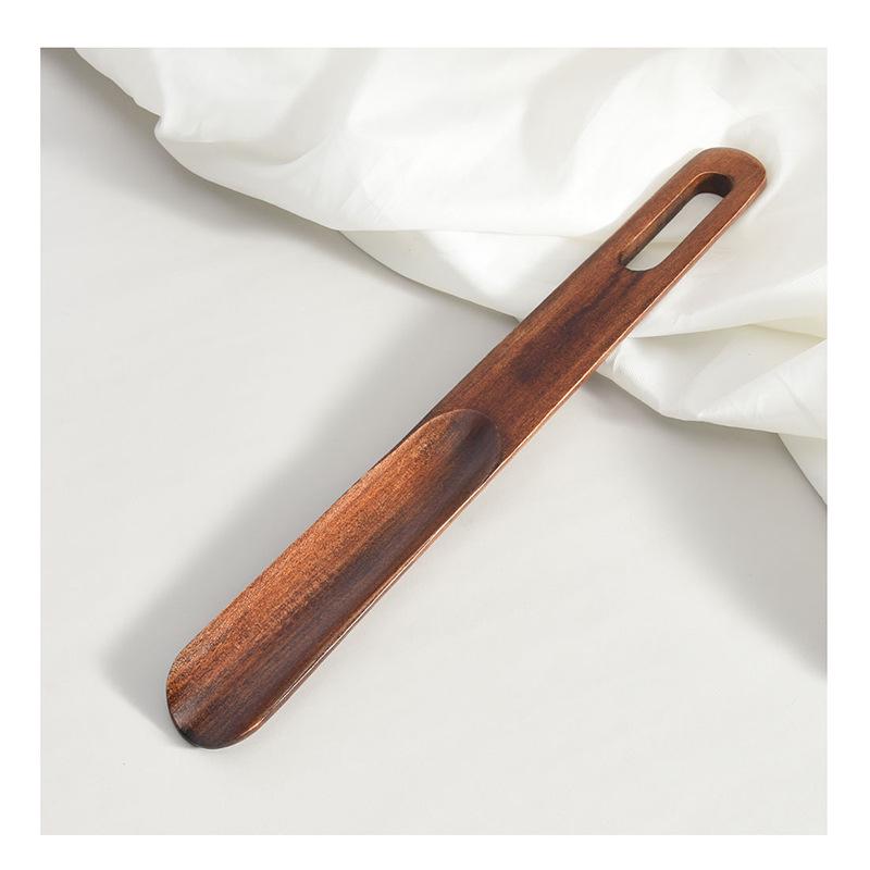 Walnut Solid Wood Long Handle Shoehorn - Shoe Lifter & Puller