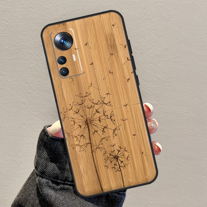 Natural Bamboo Wood Pattern Print Case For POCO M6 Pro X3 X5 F5 F3 F4 X4 GT M5s Cover For Xiaomi 11T Pro 12T 12 13 Lite 12X