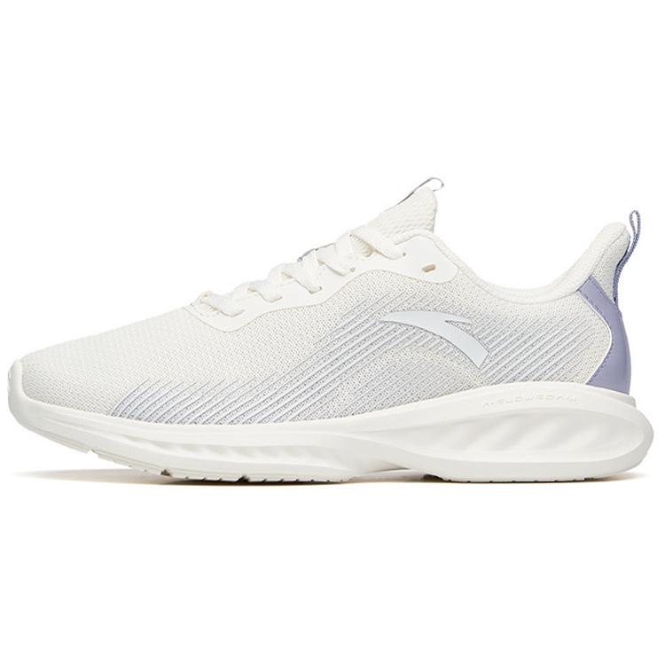 New Anta Cushioning Anti Slip And Wear Resistant Low Top Running Shoes Women's White Purple 122135568-2