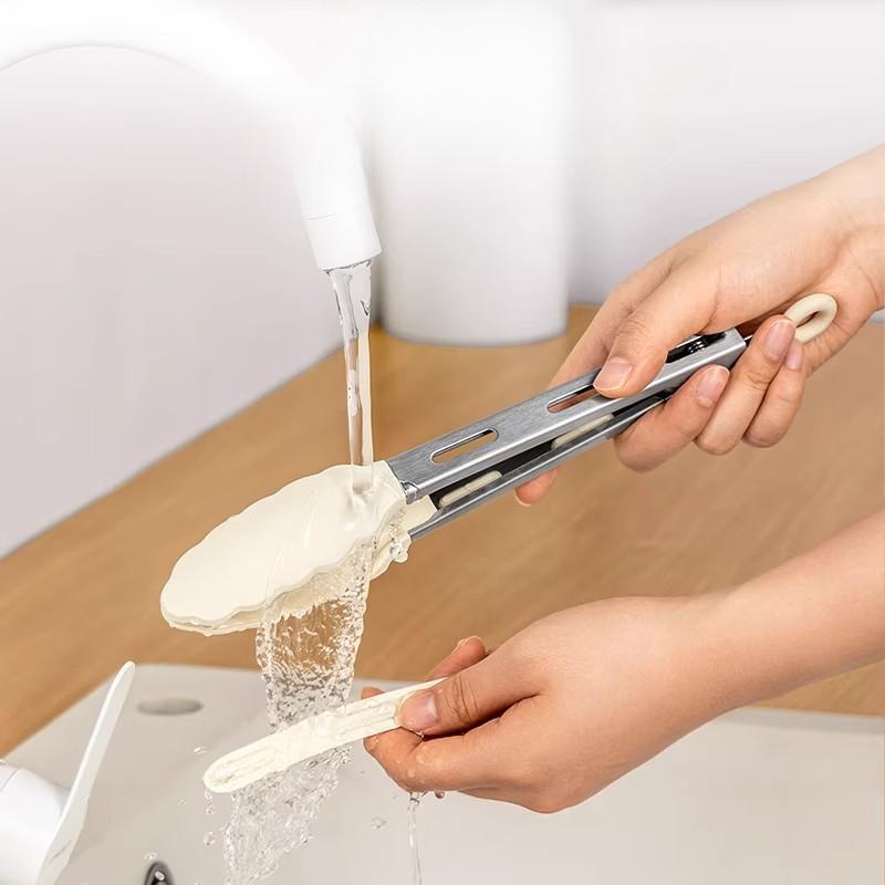 Silicone Clip, Food Clip, Kitchen Clip, Food Clip, Household, High Temperature Resistant, Heat-resistant, Stainless Steel, Steak Clip, Barbecue Clip