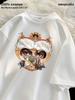 T-shirt blanc oversize avec imprimé Michael Jackson