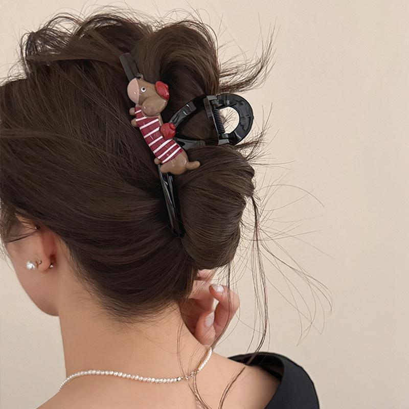 Dackel Haarspange Groß Cartoon Niedlich Krallenspangen Haarklammer Kopfschmuck Mode Haaraccessoires Für Frauen Mädchen
