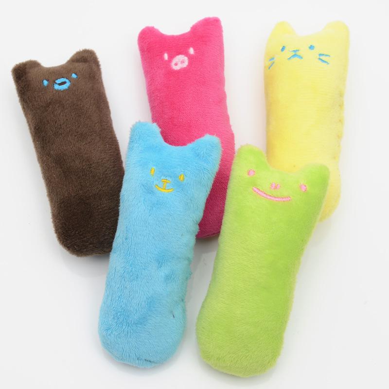 Teeth Grinding Catnip Toys Funny Interactive Plush Cat Toy Pet Kitten Chewing Vocal Toy Claws Thumb Bite Cat Mint For Cats
