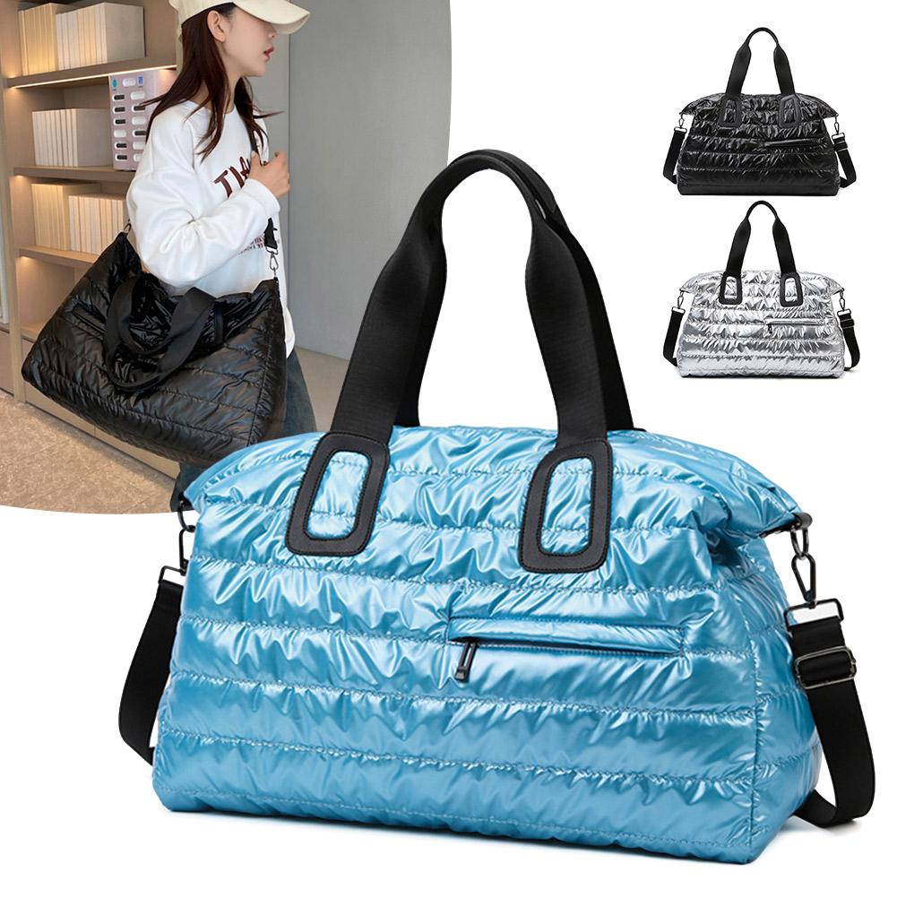 Wet Dry Separation Weekend Handbags Large Capacity Quilted Gym Bag Multifunctional Padded Shoulder Bag Waterproof for Gym Sports