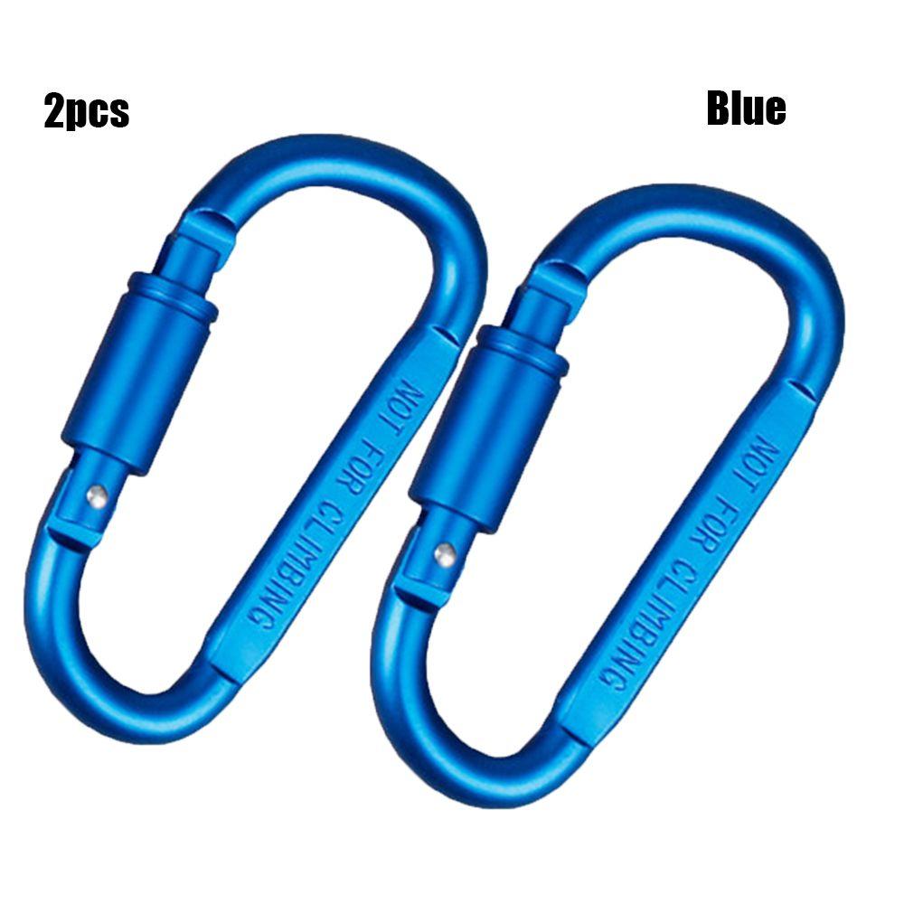Aluminium Alloy Safety Keychain Buckles Climbing D Carabiner Spring Clips Camping Hiking Hooks
