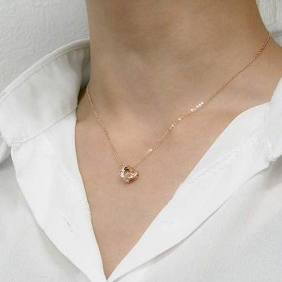 White Clover Hello Kitty 45th Anniversary Necklace Open Heart Sanrio Pendant Pink Gold Ladies SA45KT-N002PG