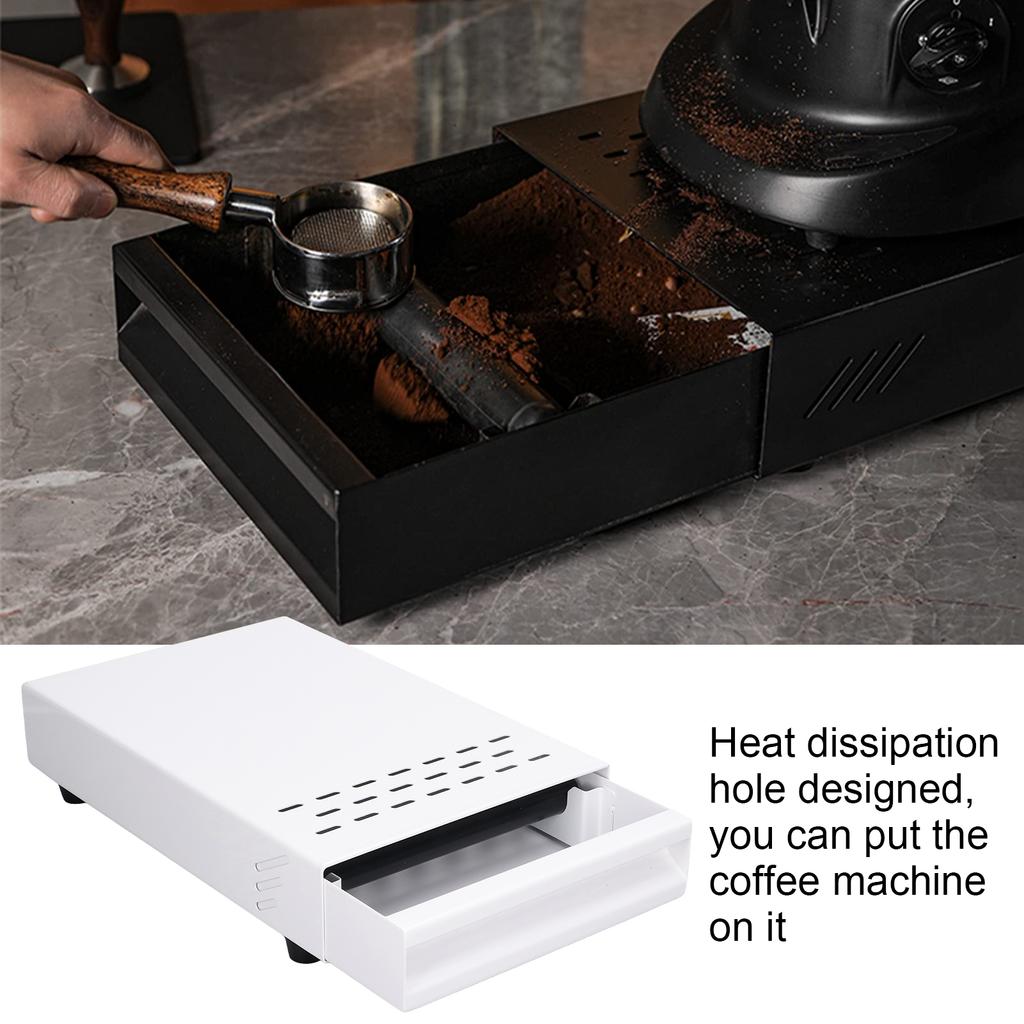 Coffee Residue Powder Box Non Slip Stainless Steel Coffee Knock Box Detachable Drawer Heavy Duty for Household