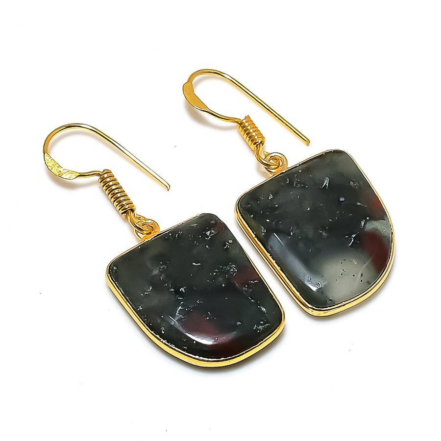 Boulder Opal Gemstone 925 Solid Sterling Silver Jewelry Earring 1.58" GK-5700