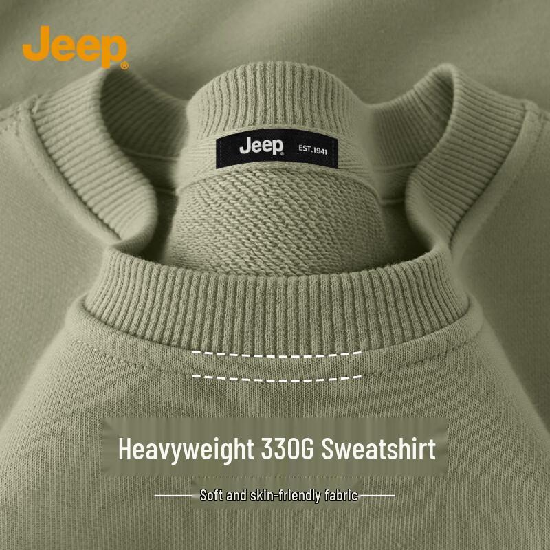 JEEP Men's Heavyweight Round Neck Sweatshirt