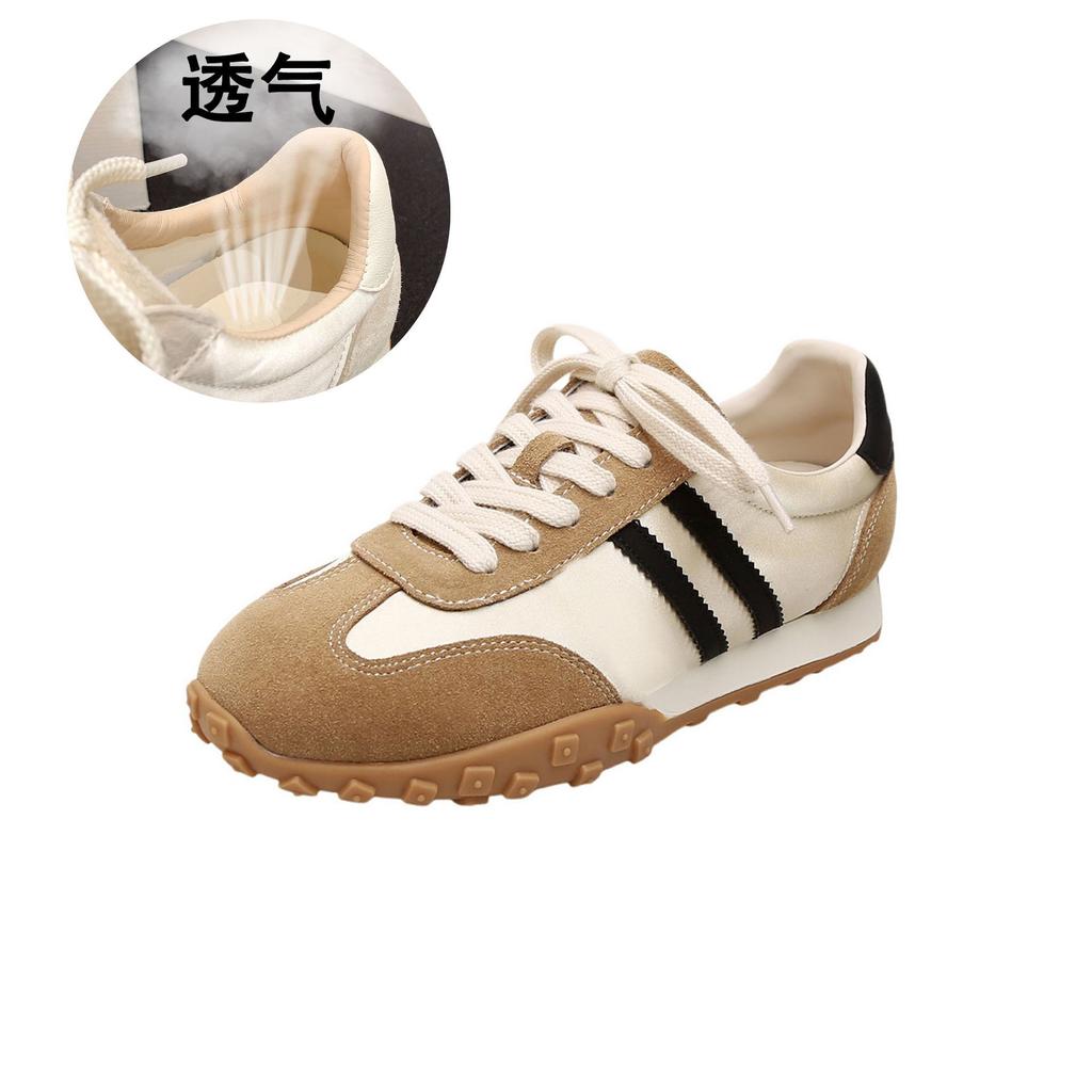 [sheii Su Yinyin]~ Cowhide version color matching retro platform casual sports shoes women's German training shoes Forrest Gump shoes women