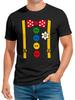 Mens T Shirt Clown Costume Print Carnival Carnival Replacement Fancy Dress Load-