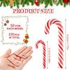50pcs Christmas Candy for Crafts Plastic Fake Candy Decor Ornaments Mini Faux Candy for Tree Hanging DIY Xmas Decor Party