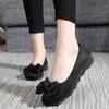 Women's Black Polyurethane Lazy Loafers - Lightweight, Comfortable, Flat Bottom Shoes