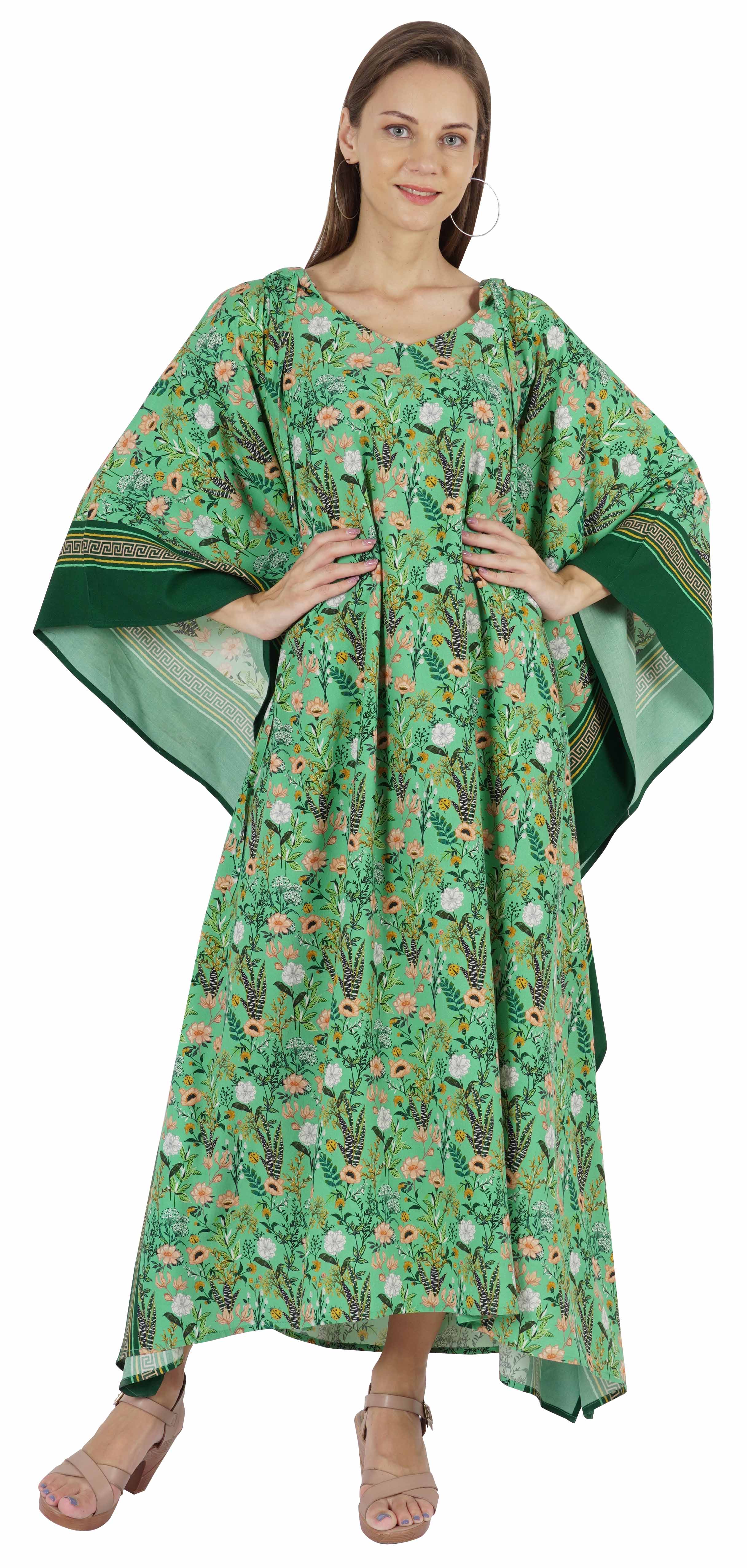 

Купальник з капюшоном Moomaya з рукавом кімоно з кафтан і прикриттям збоку XXL зелений