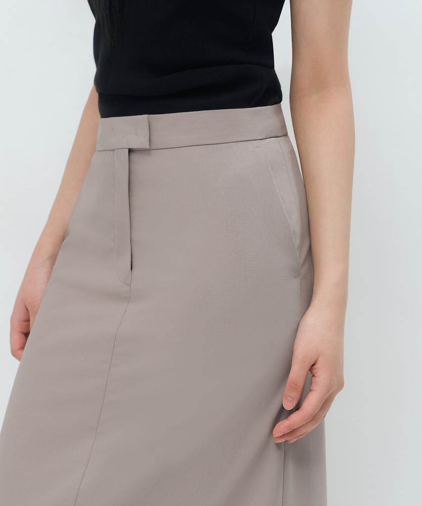 MUSINSA STANDARD WOMAN [Cooltandard] Women'S Straight Maxi Skirt [Light Beige]
