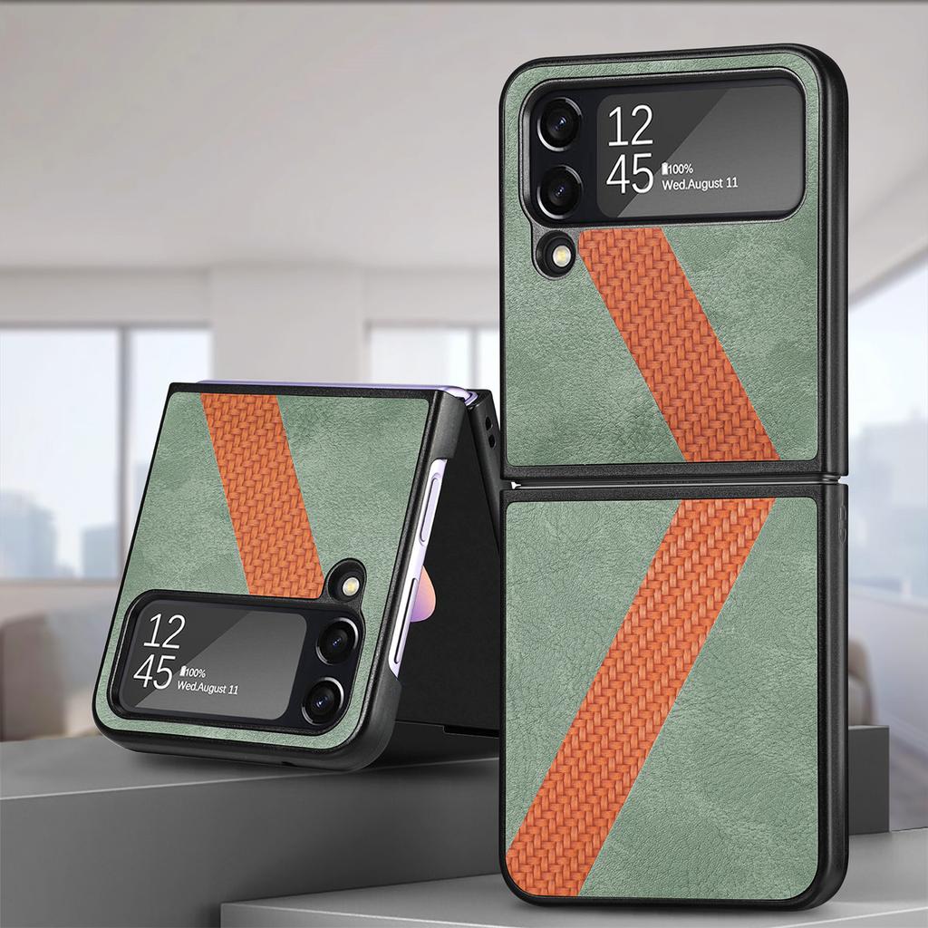 Ultra Thin Matte Leather Fitted Case For Samsung Galaxy Z Flip4 5g Flip 4 Zflip4 Anti -Knock Phone Bag For Samsung Z Flip 4