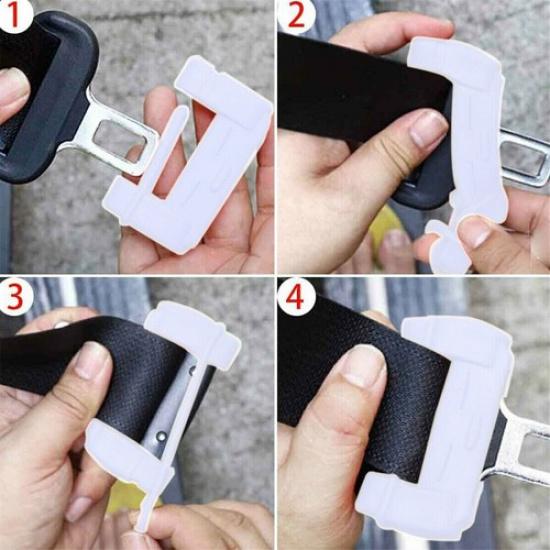 2X Car Accessories Seat Belt Buckle Clip Silicone Anti-Scratch Cover Safety