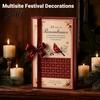 Christmas Tree Hanging Ornaments Red Bird 24-Day Countdown Calendar, 2D Acrylic Advent Holiday Decoration, Gift for Lovers Calendar