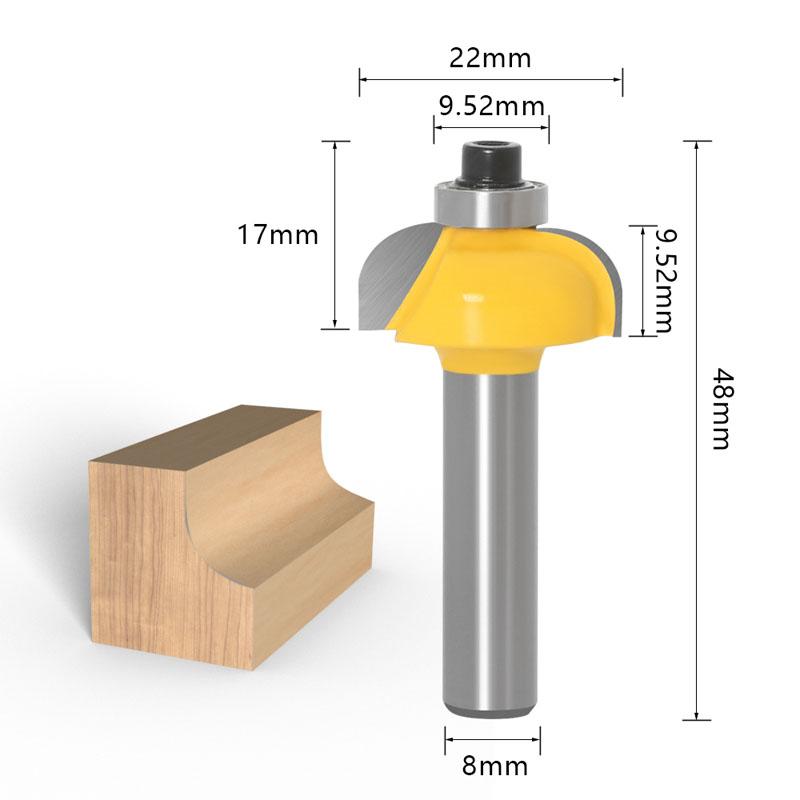 1PC 8mm Shank Wood Router Bit Straight End Mill Trimmer Cleaning Flush Trim Corner Round Cove Box Bits Tools Milling Cutter