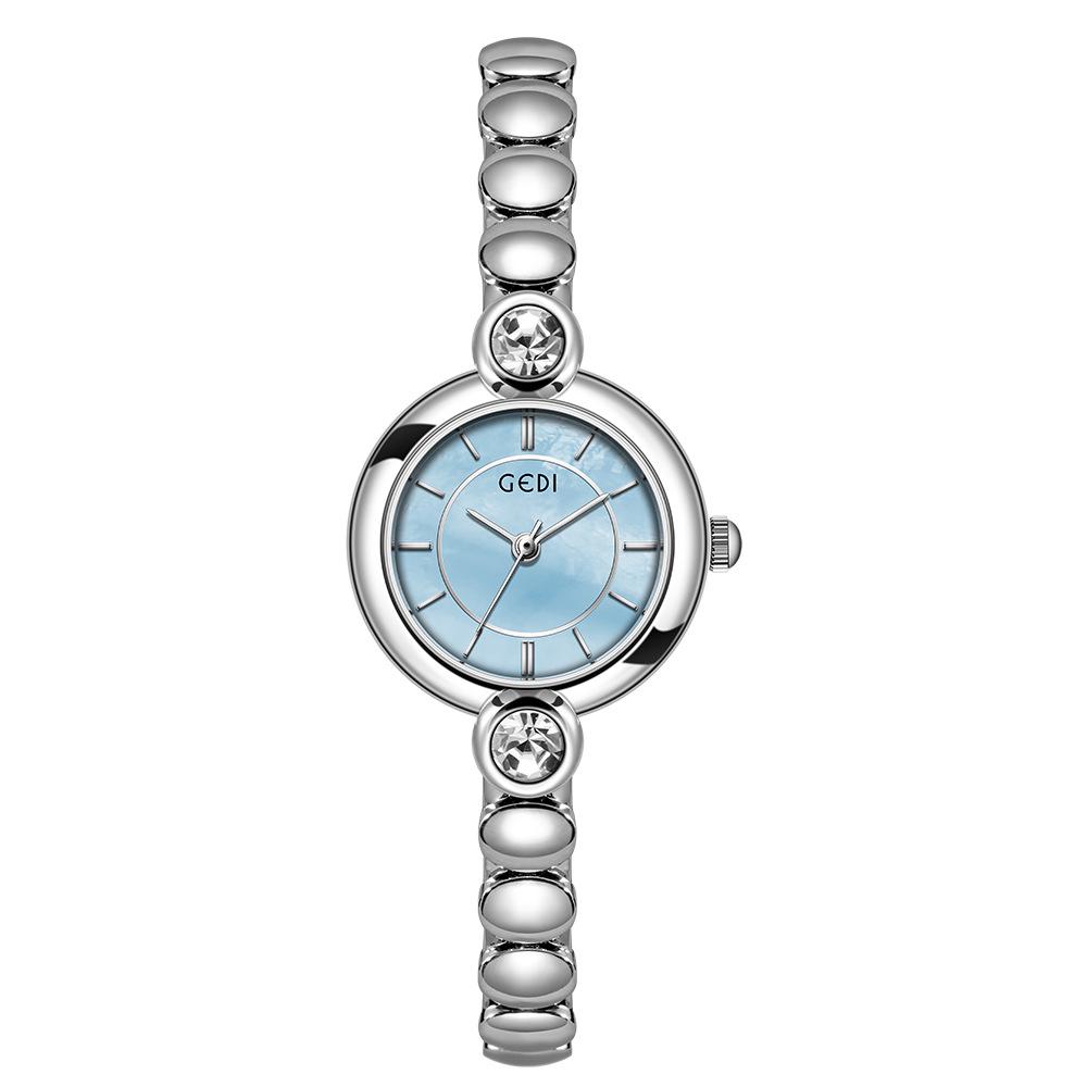 Gedi Luxury Mother-Daughter Mother-of-Pearl Quartz Watch with Alloy Bracelet – Waterproof and Exquisite Design