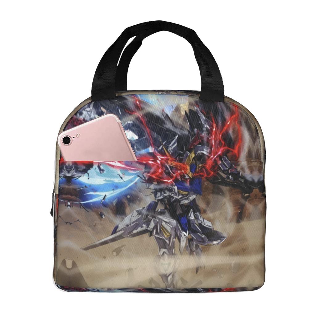 Custom Gundams Insulated Lunch Tote Bag for Women Men Anime Resuable Cooler Thermal Food Lunch Box Work School Travel