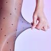 Aurora Dots Seamless Women's Ultra-Thin Glossy Silky Transparent Polka Dot Seamless Pantyhose