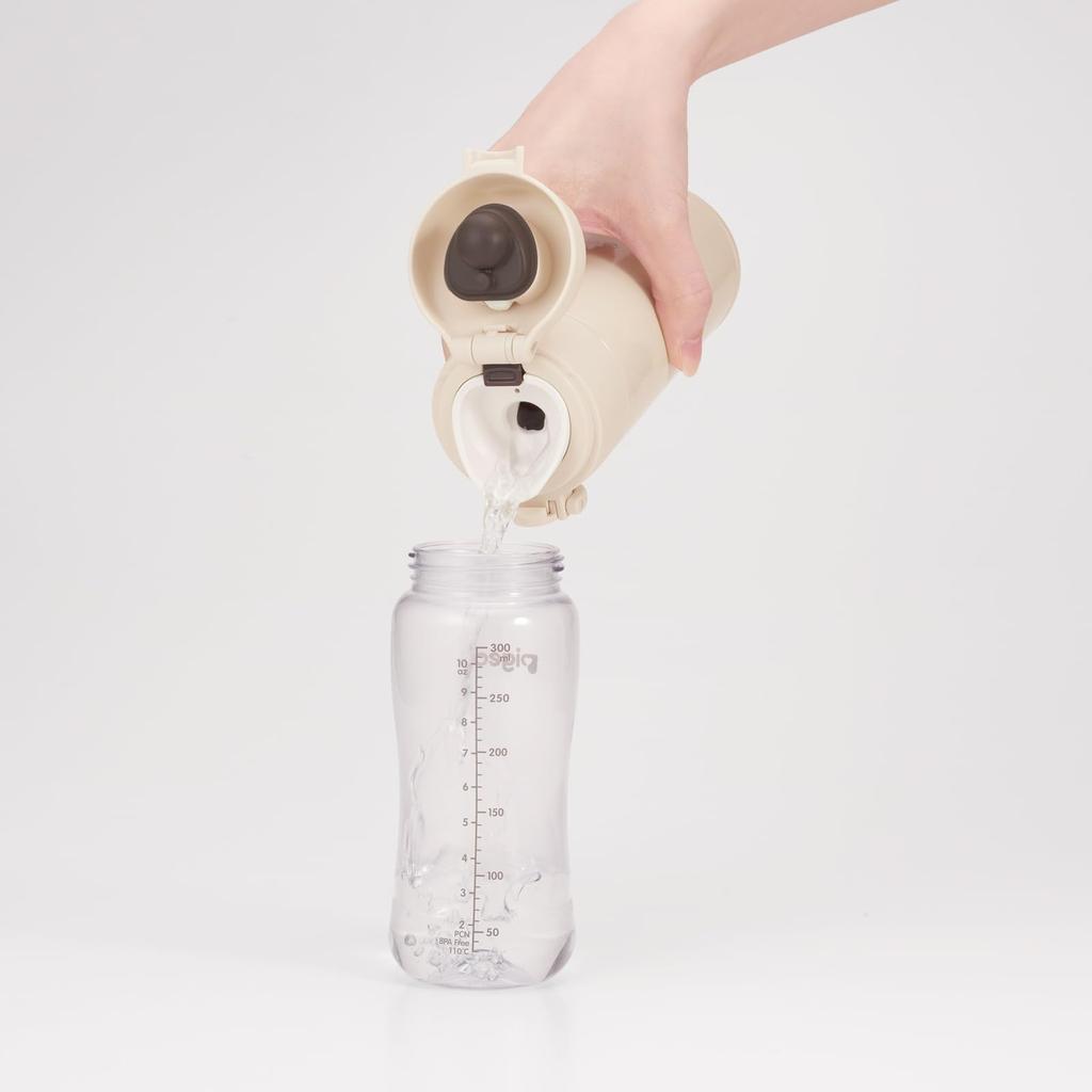 Thermos Wasser Edelstahlflasche für Babynahrung Disney BE Bottle, Zubereitung, 350ml, Micky, Beige, JPA-350DS