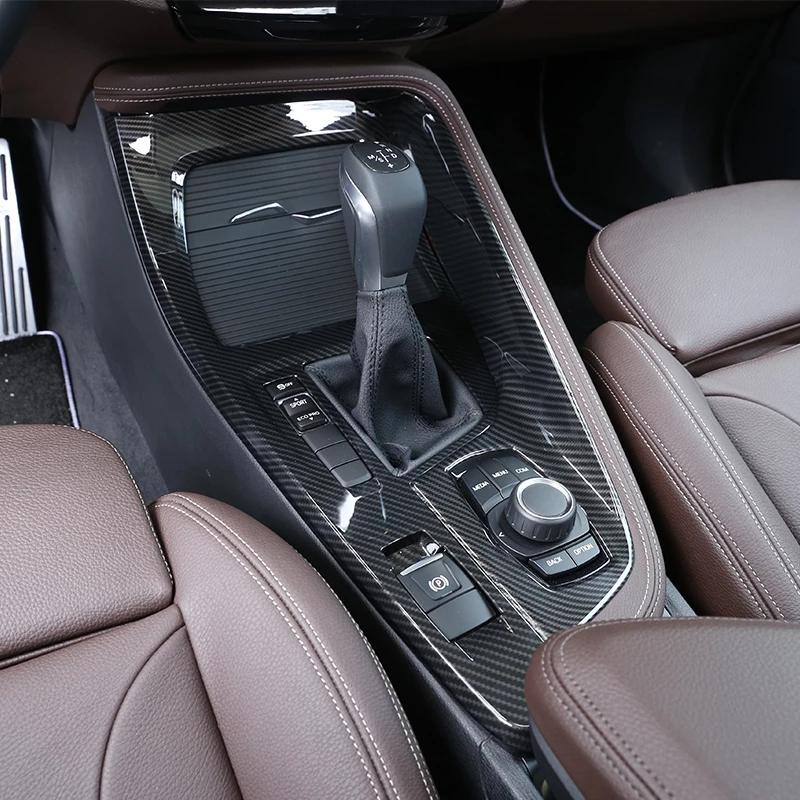 Car Central Control Gear Panel Cover Multimedia Panel Frame Side Trim Decoration Protection Fit For BMW X1 F48 X2 F47 2016-2022