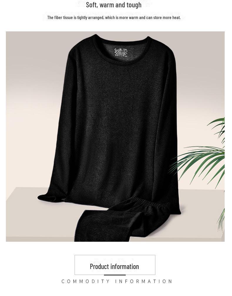 Yuyue Men's Silk Thermal Underwear Set: Spring/Autumn German Cashmere Velvet Top & Pants, Large Size.