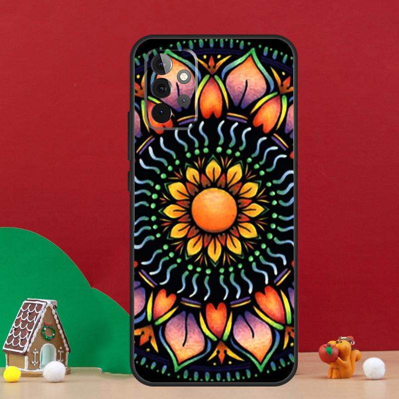 Floral Flower Mandala Design Case For Samsung Galaxy A54 A06 A16 A26 A36 A56 A53 A32 A52 A33 A13 A55 A35 A15 A14 A34 A17