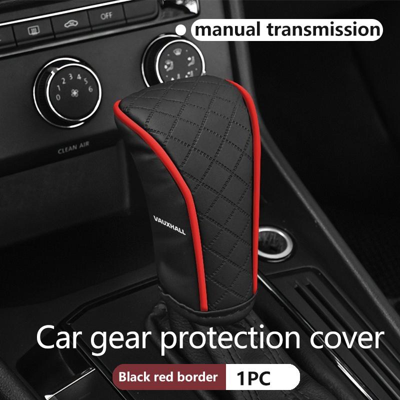 

For Vauxhall Car Styling Shift Handle Cover Leather Non-slip Automatic Gear Sheath Accessories VXR8 Vivaro Corsa Insignia Tigra