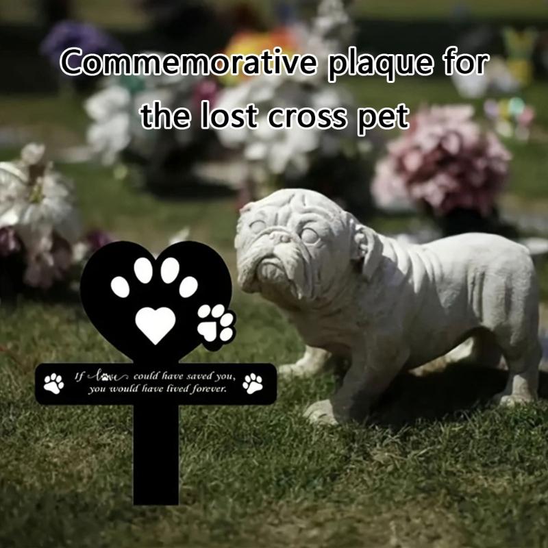 Haustier-Grabsteine Wasserdichtes Acryl Grabmarkierungs-Steckschild Plakette für Hunde-Gedenkgarten und Verlust von Haustier-Hund und Katzen