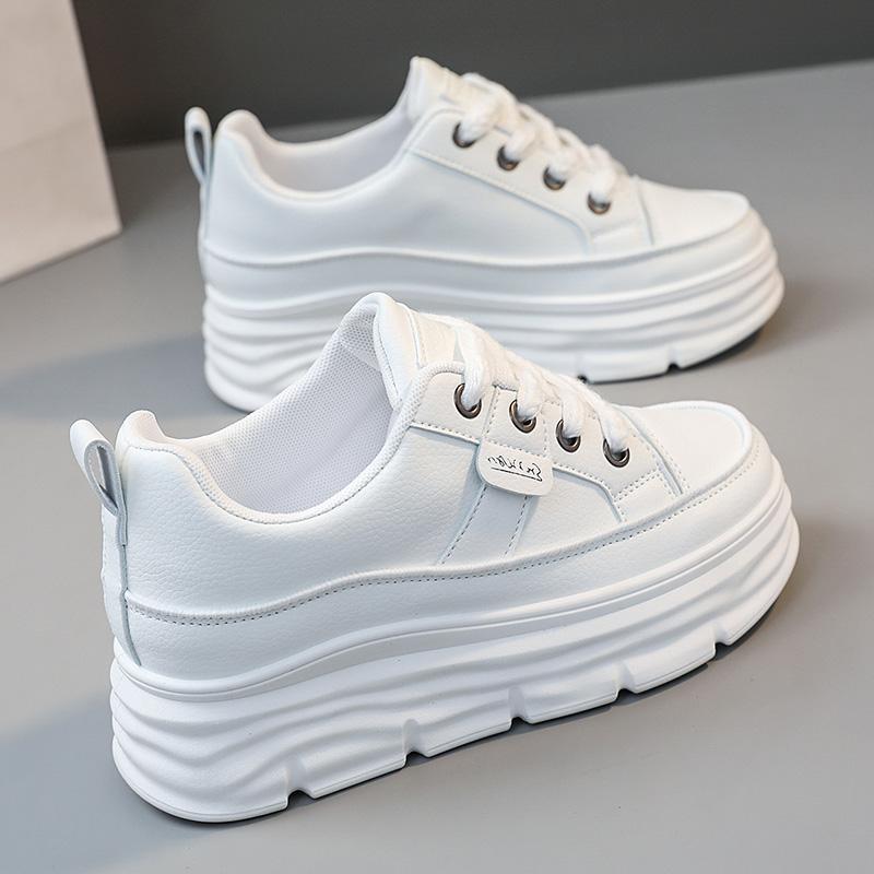 Wedges Shoes for Women Hidden Heel Sneakers Autumn Spring Women White Platform Shoes
