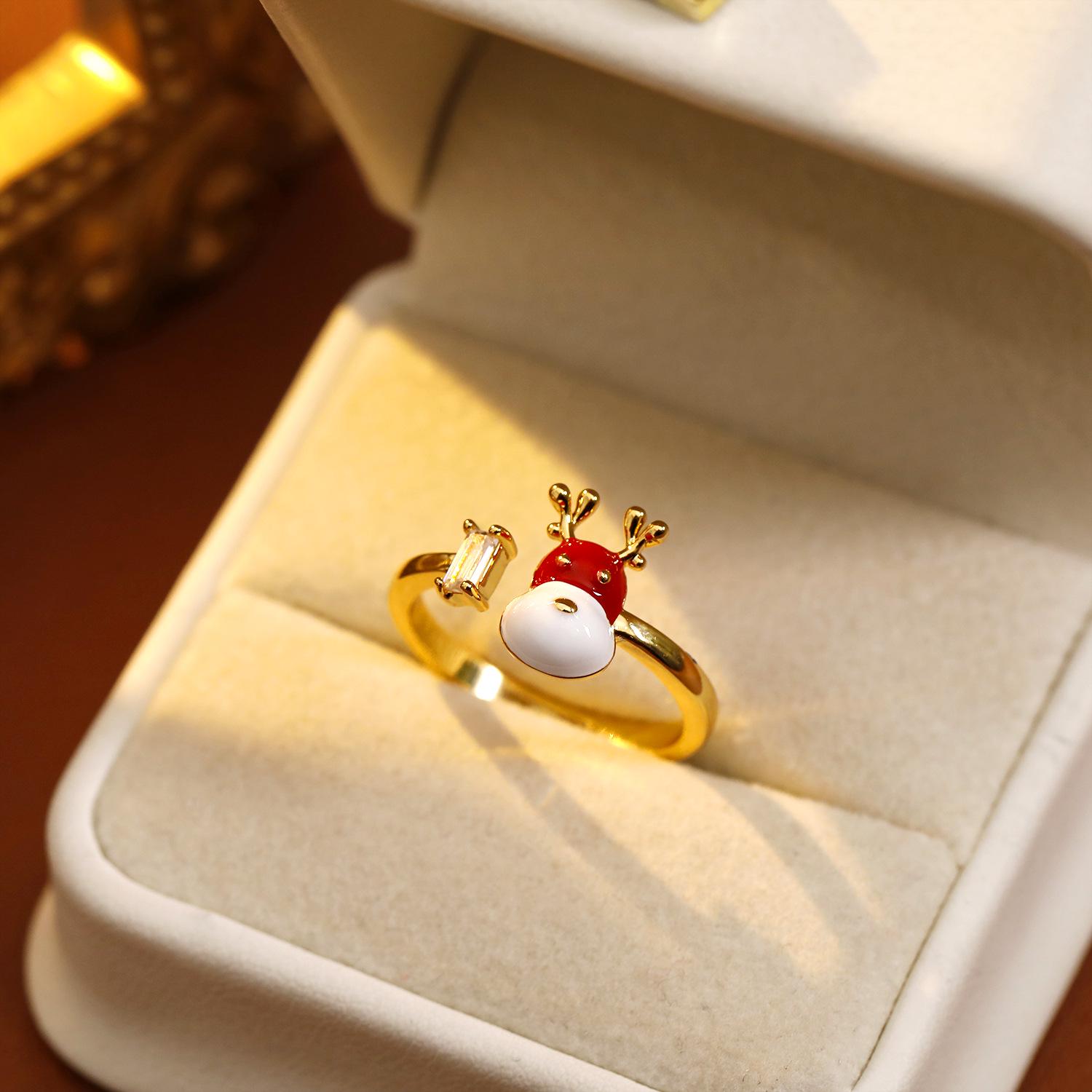 

Кольцо с Санта-Клаусом - Милые украшения в виде рождественской елки для девочек