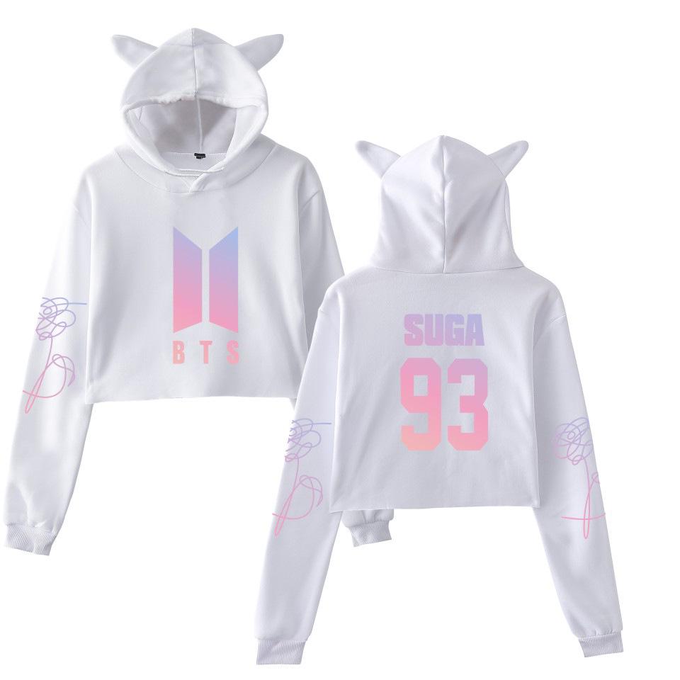 Fashion Sweatshirt Sweater Personality Girl Cat Ears Umbilical Hoodie Fashion Sweatshirt Sweater Personality Girl Cat Ears Umbilical Hoodie