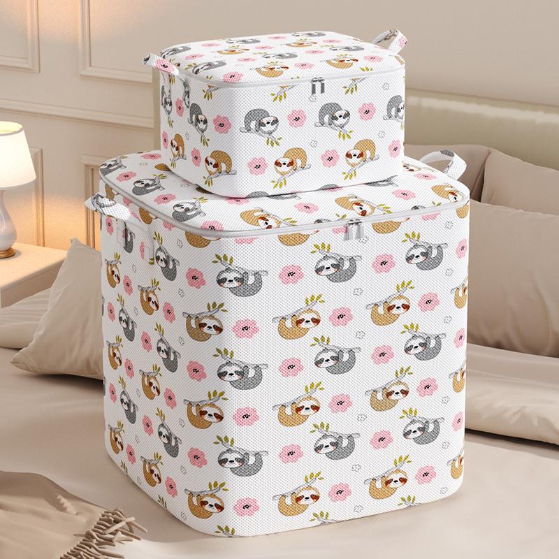 1 Pezzo Borsa Portatile Grande Capacità per Conservare Trapunte Orsetto Carino Fantasia a Quadri Organizzatore per Vestiti Borsa Perfetta per Trasloco Casa